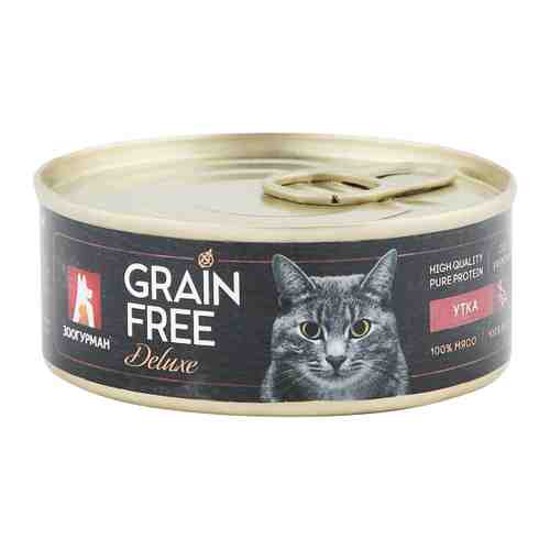 Корм влажный Зоогурман Grain Free с уткой для кошек 100 г арт. 3390909