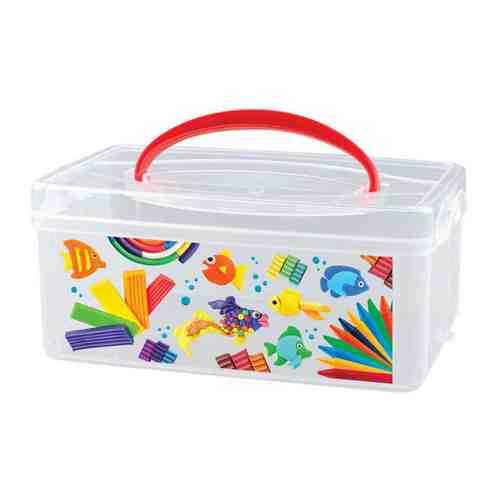Коробка для хранения Эконова Art Box универсальная с ручкой и декором 245х160х108 мм арт. 3435142