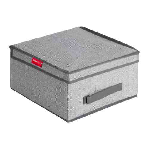 Коробка для хранения Master House складная с крышкой ручкой и прозрачным кармашком 30х30х16 см арт. 3444593