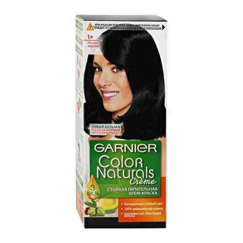 Краска для волос Garnier Color Naturals оттенок 1+ Ультра черный арт. 3352341