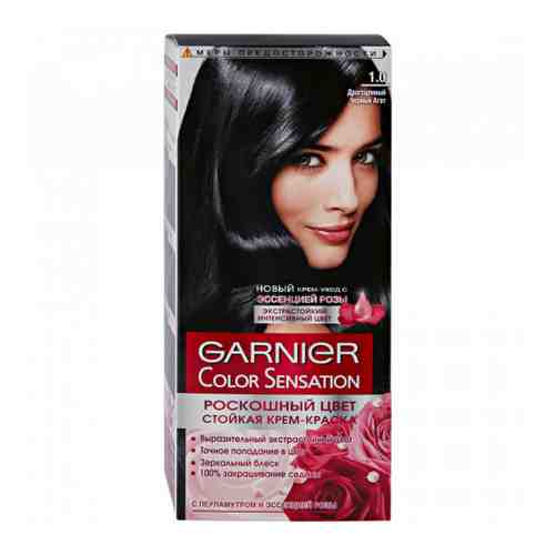Краска для волос Garnier Color Sensation оттенок 1.0 Драгоценный черный агат арт. 3040484