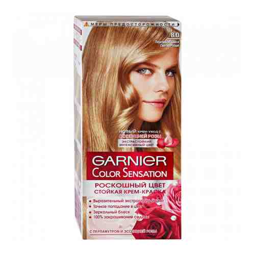 Краска для волос Garnier Color Sensation оттенок 8.0 Переливающийся светло-русый арт. 3040482