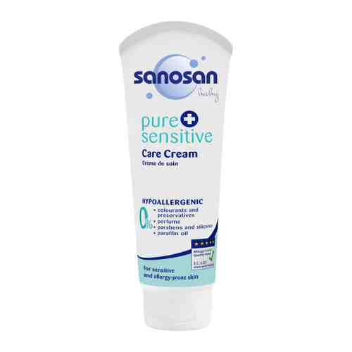 Крем детский Sanosan Pure+Sensitive для ухода за чувствительной кожей 100 мл арт. 3405042