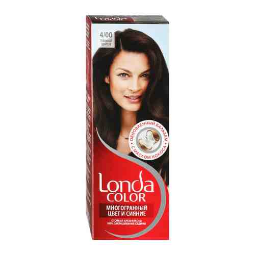 Крем-краска для волос Londa Color стойкая оттенок 4/00 Темный шатен арт. 3521436