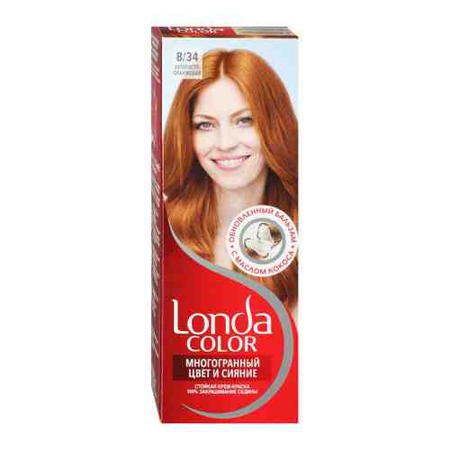 Крем-краска для волос Londa Color стойкая оттенок 8/34 Золотисто-оранжевый арт. 3521420