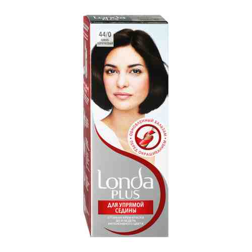 Крем-краска для волос Londa Plus для упрямой седины стойкая оттенок 44/0 Темно-коричневый арт. 3521437