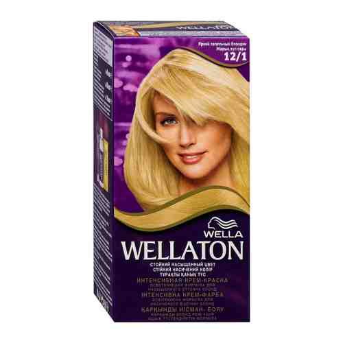 Крем-краска для волос Wella Wellaton Интенсивная 12.1 яркий пепельный блондин 110 мл арт. 3430065