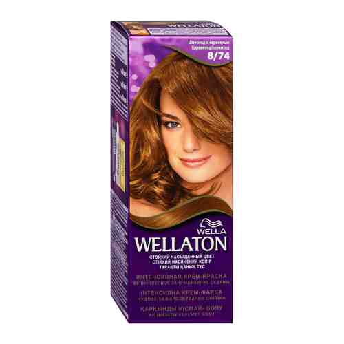 Крем-краска для волос Wella Wellaton Интенсивная 8.74 шоколад с карамелью 110 мл арт. 3430072