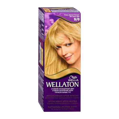 Крем-краска для волос Wella Wellaton Интенсивная 9.0 очень светлый блондин 110 мл арт. 3430074