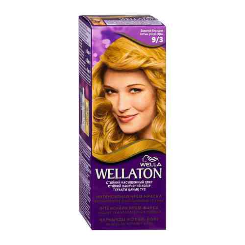 Крем-краска для волос Wella Wellaton Интенсивная 9.3 золотой блондин 110 мл арт. 3430073