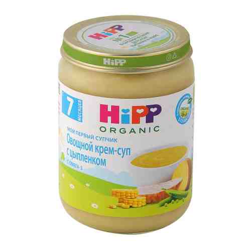 Крем-суп HiPP Органический овощной цыпленок с 7 месяцев 190 г арт. 3353420