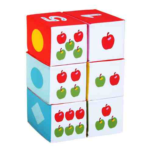 Кубики Мякиши Три Кота Математика (6 штук) арт. 3487923