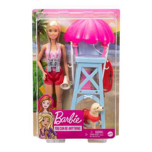 Кукла Mattel Barbie Барби Спасатель на пляже с вышкой собакой и аксессуарами арт. 3481907
