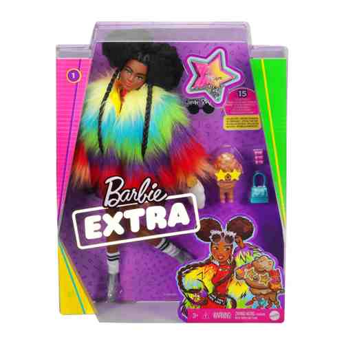 Кукла Mattel Barbie Экстра в радужном пальто арт. 3426112