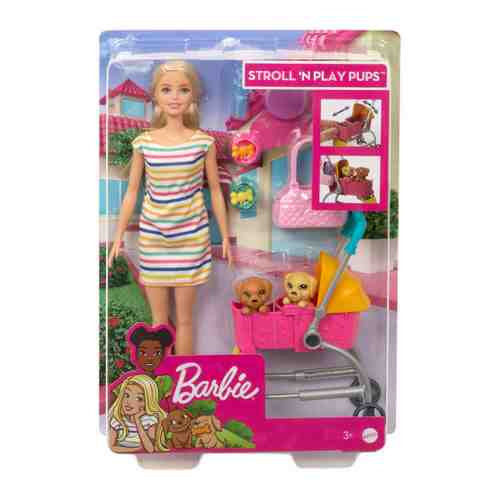 Кукла Mattel Barbie с щенком в коляске арт. 3481856