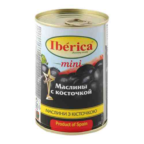 Маслины Iberica черные с косточкой 300 г арт. 3084185