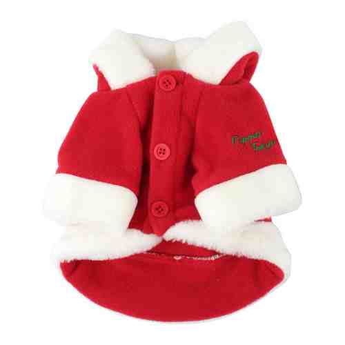 Куртка Puppia с капюшоном новогодняя Santa красная для собак 4L 55 см арт. 3501955