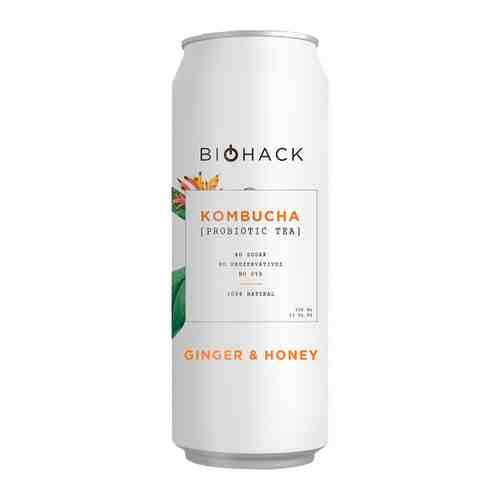 Напиток BioHack Ginger & Honey kombucha ферментированный 0.33 л арт. 3479350