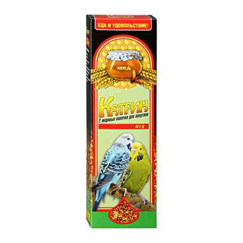 Лакомство Катрин Палочки с мёдом для волнистых попугаев 2 штуки по 70 г арт. 3484170