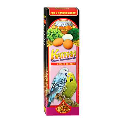 Лакомство Катрин Палочки с мёдом и яйцом для волнистых попугаев 2 штуки по 50 г арт. 3484181