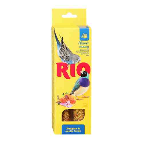 Лакомство Rio Палочки и экзотов с медом для волнистых попугайчиков 2 штуки по 40 г арт. 3496934