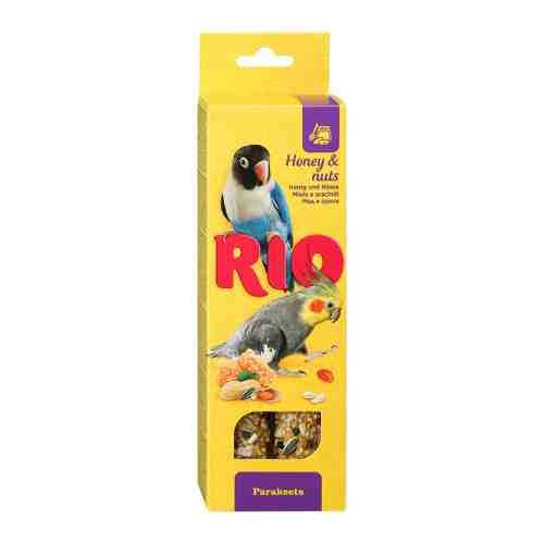 Лакомство Rio Палочки с медом и орехами для средних попугаев 2 штуки по 75 г арт. 3496940