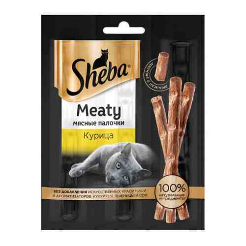Лакомство Sheba Meaty Мясные палочки с курицей для кошек 12 г арт. 3434193