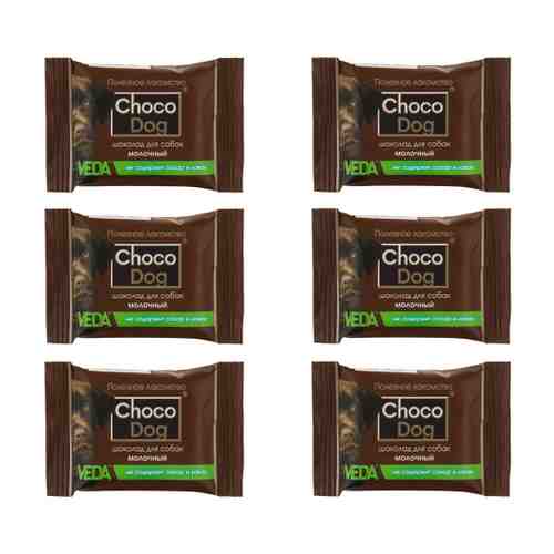 Лакомство Veda Choco Dog шоколад молочный для собак 6 штук по 15 г арт. 3496630