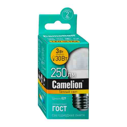 Лампа Camelion Led G45 E27 3W арт. 3471632