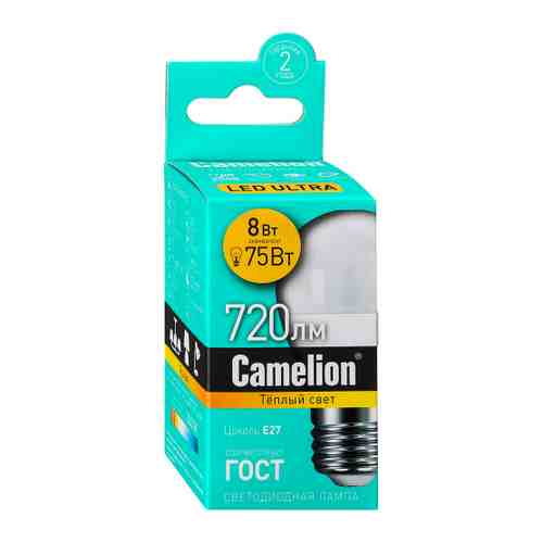Лампа Camelion Led G45 E27 8W 3000K арт. 3471631