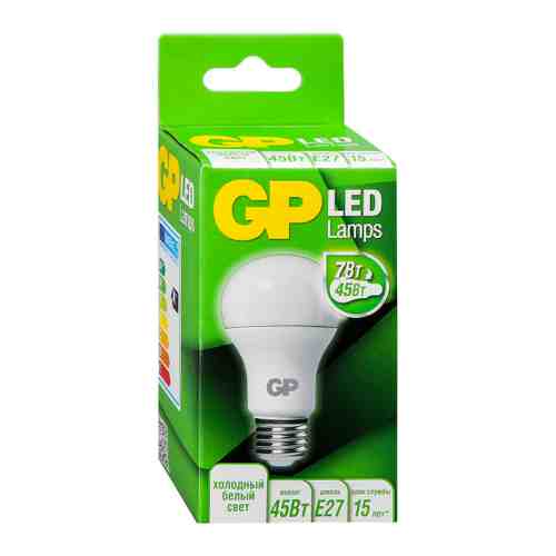 Лампа GP Batteries груша Led E27 7W 4000К арт. 3452470