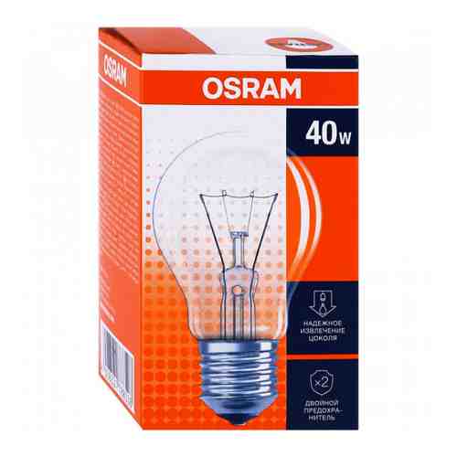 Лампа Osram A55 E27 40W прозрачная арт. 3371957