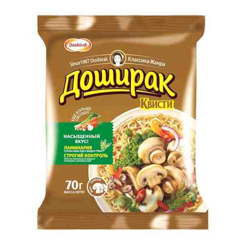 Лапша Доширак Квисти со вкусом грибов быстрого приготовления 70 г арт. 3395525