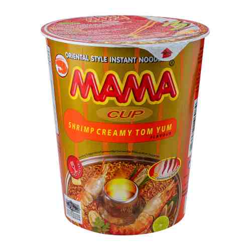 Лапша Мама тайская со вкусом кремовый Том Ям быстрого приготовления 70 г арт. 3414369