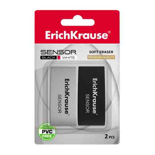Ластик ErichKrause Sensor Black&White (2 штуки) арт. 3428165