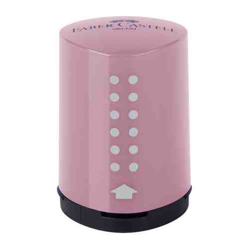 Точилка Faber-Castell Grip пластиковая 1 отверстие с контейнером дымчато-розовая арт. 3510964