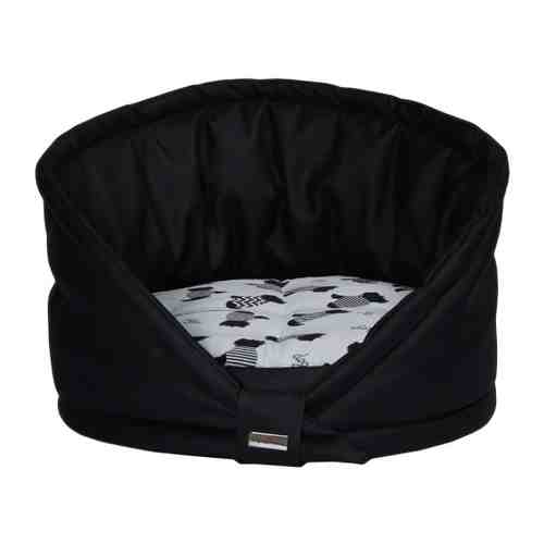 Лежак Anteprima Tortellino черный принт собачки для животных 50х46х10 см арт. 3458452
