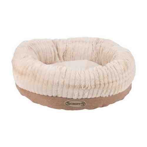 Лежак Scruffs Ellen круглый серо-бежевый для животных 55х55х18 см арт. 3422390