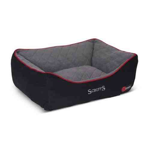 Лежак Scruffs с бортиками Thermal Box Bed черный для животных 90х70х21 см арт. 3461449