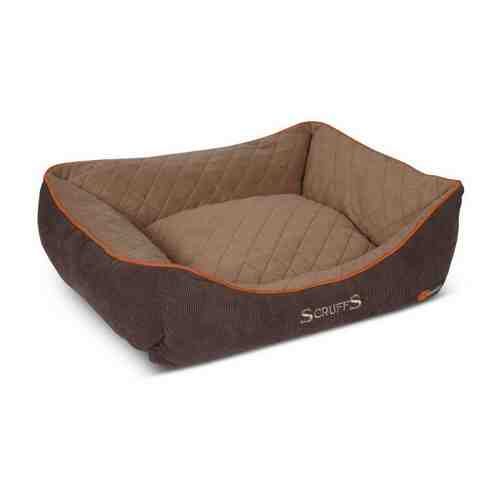 Лежак Scruffs Thermal Box Bed с бортиками коричневый для животных 60х50х19 см арт. 3422395