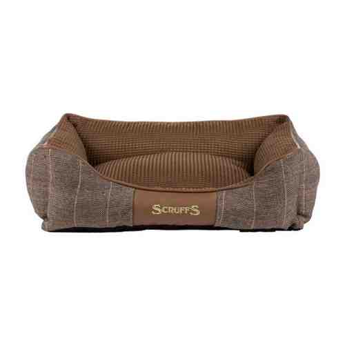 Лежак Scruffs Windsor с бортиками коричневый для животных 75х60х22 см арт. 3422397