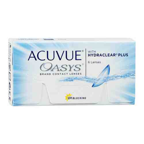 Линзы мягкие контактные Acuvue Oasys With Hydraclear Plus With Hydraclear Plus R:=8.4; D:=-1.0 (блистер 6 штук) арт. 3232515
