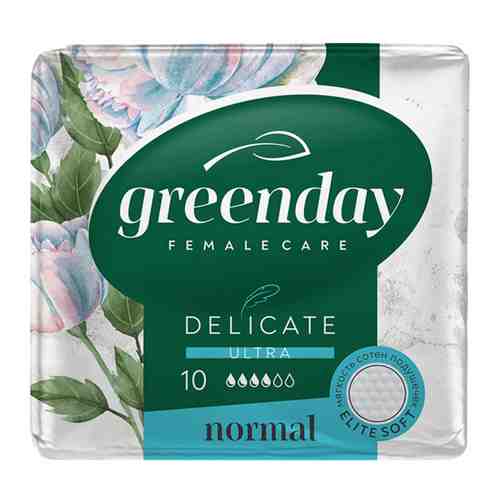 Прокладки впитывающие Green Day Delicate Ultra Normal Dry 10 штук арт. 3519652