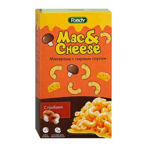 Макаронные изделия Foody Mac&Cheese с сырным соусом и грибами быстрого приготовления 143 г арт. 3384409
