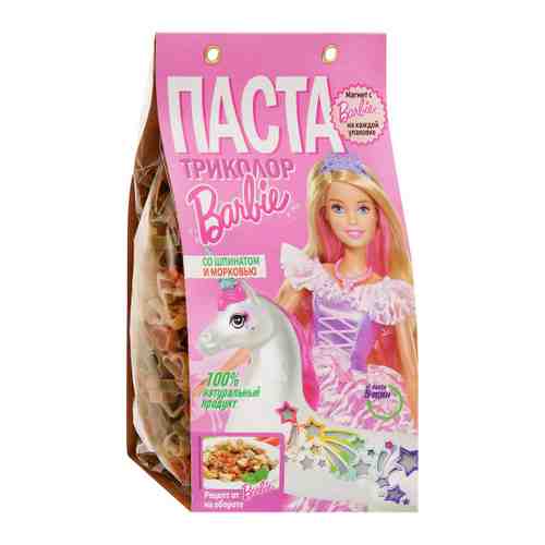 Макаронные изделия Barbie Триколор со шпинатом и морковью 300 г арт. 3455205