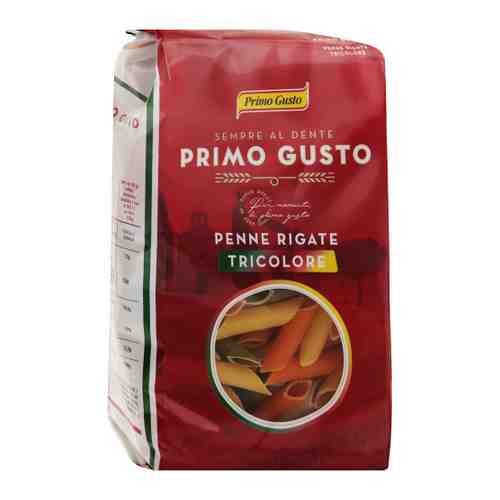Макаронные изделия Primo Gusto Паста пенне ригате триколор томатно-шпинатная 500 г арт. 3482097