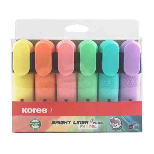 Маркеры Kores Bright Liner Plus 6 цветов (толщина линии 0.5-5.0 мм) арт. 3505792