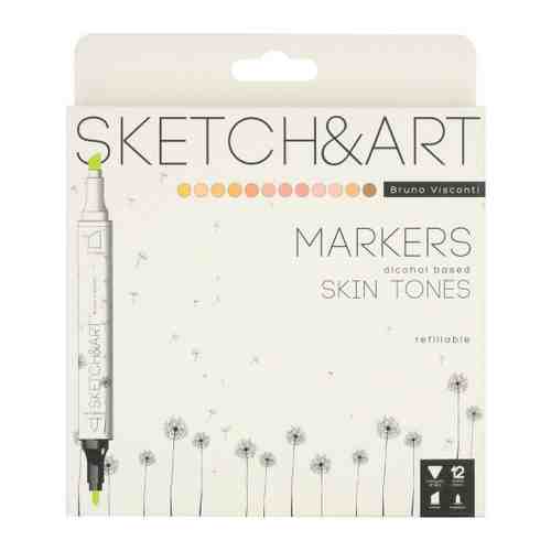 Маркеры Sketch&Art 12 цветов (толщина линии 1.0-5.0 мм) 22-0076/04 арт. 3505749