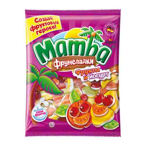 Мармелад Mamba жевательный фрукты и йогурт 140 г арт. 3410878