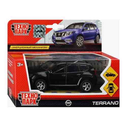 Машинка Технопарк металлическая инерционная Nissan Terrano черная 12 см арт. 3432656